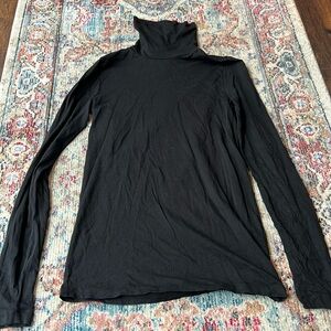 J. Crew tissue turtleneck, black, XS.
